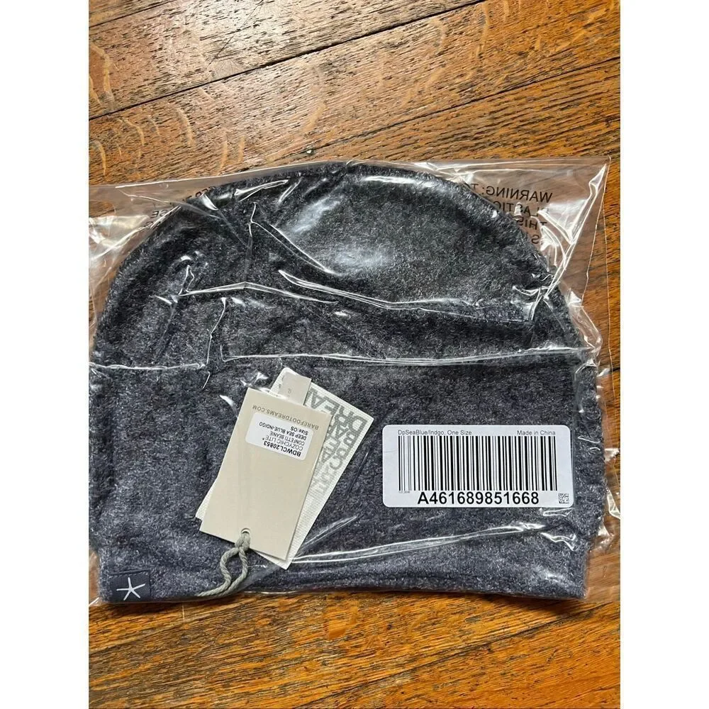 Barefoot Dreams Cozychic Lite Confetti Beanie Storm Gray-Dark Brown Nwt O/S